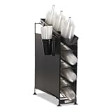 UPC 759376182369 product image for Wireworks Cup Dispenser And Lid Organizer, 3-Tier, Holds 270 Cups, Met | upcitemdb.com