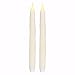 Gerson 36053 10.75H WAX DRIP TAPER LED IVORY CANDLE 2PK 2AA EG Battery Operated Candle Light