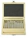 Westward 2LYR5 Carbide Bur Set, Single Cut, 1/4 In, 12 Pcs