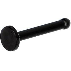 18 Gauge Black Flat Bioplast Nose Retainer