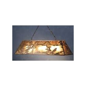 48"L Fly Fishing Creek Oblong Pendant