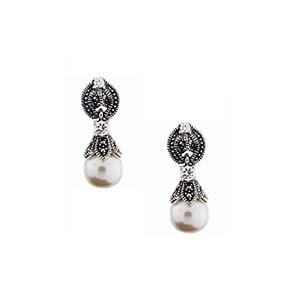 CZ Pearl Drop Earrings by Judith Jack