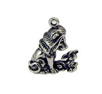.925 Christian Religious Parable of the Lion and Lamb 3D Sterling Silver Charm or Pendant