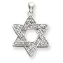 Sterling Silver CZ Star Of David Pendant - JewelryWeb