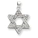 Sterling Silver CZ Star Of David Pendant