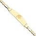 14K Washington Redskins Polished Large Id Figaro Bracelet