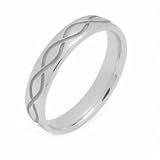 950 Platinum 4mm Celtic Twist Wedding Band C4009