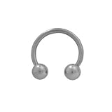 High Polish Titanium Horse Shoe Ring (14G - 1/2 Inch)