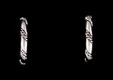 Sterling Silver Twisted Hoop Earrings, #1824