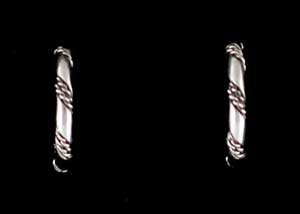Sterling Silver Twisted Hoop Earrings, #1824