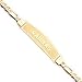14K Oakland Raiders Large Satin Id Bracelet w/Figaro