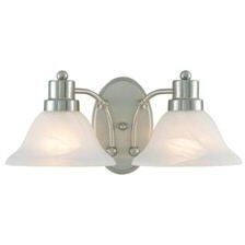 Hardware House 544478 16-Inch by 7-1/2-Inch Brushed Nickel Bath/Wall Lighting Fixture
