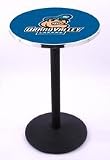 Grand Valley State Lakers (L214) 42" Tall Logo Pub Table by Holland Bar Stool Company (with Black Wrinkle Base and 28" Table Top Diameter)