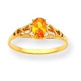 14k Synthetic Citrine Ring