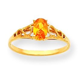 14k Synthetic Citrine Ring