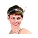 Flapper Head Band - Silver Shimmer with Feather