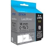 Epson LabelWorks Standard LC Tape Cartridge ~3/4-Inch Black on Matte Silver (LC-5SBE9)