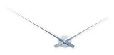 Nextime Wall Clock, 35.4, Aluminum, Silver, Hands