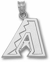 Arizona Diamondbacks Sterling Silver ''A'' 5/8'' Pendant