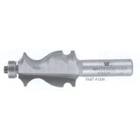 3326 CARBIDE-TIP 2 FLUTE SPECIALTY MOLDING ROUTER BIT W BEARING 1-1 16 DIA X 1-5 8 CL X 1 4 BEAD by Whiteside