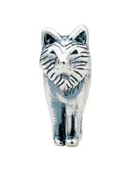 Kera Sterling Silver Wolf Bead