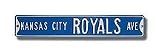 Steel Street Sign: "KANSAS CITY ROYALS AVE"
