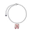 Large Pink Ballet Slippers Elegant Charm Bracelet [Jewelry]