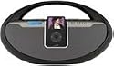 iLive IBCD2817 Portable Boombox with CD Player, AM/FM Radio, Remote Control, and iPod Dock (Black)