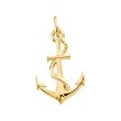14K Yellow Gold Anchor Charm