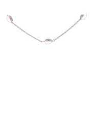 Stylish Sterling Silver with Rhodium Overlay Nugget Style Necklace!