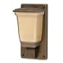American Fluorescent GGWH113RBSCT Eureka Outdoor Sconce, Transitional Mission Style with Tea Stained Glass, 13W