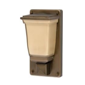 American Fluorescent GGWH113RBSCT Eureka Outdoor Sconce, Transitional Mission Style with Tea Stained Glass, 13W