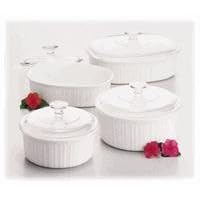CorningWare French White 8-Pc Bakeware Set by CorningWare