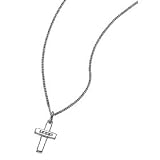 9ct White Gold and Diamond Children's Cross Pendant on 14 Necklace by D for Diamond
