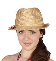 Wide Brim Bow Trilby Hat