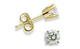 Baby 0.14 TCW Yellow Gold Diamond Stud Earrings