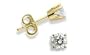 Baby 0.14 TCW Yellow Gold Diamond Stud Earrings