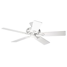 Hunter 20516 Savoy 52-Inch Five-Blade Ceiling Fan, White by Hunter