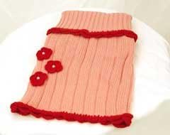 Romantic Strawberries and Cream Dog Sweater (Large)