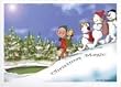 Set of 4 - Card-Christmas Magic - Golf Card