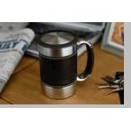 Executive Leather Desk Mug - Brown