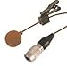 PULSE MIC-500HRS Brown Lavalier Microphone with Tie Clip and 4Pin Hirose Plug - Brown