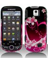 Crystal Hard RUBBERIZED PINK With HEART & FLOWERS Design Faceplate Cover Ca ....