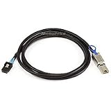 Brand New 2m 28AWG External Mini SAS 26pin (SFF-8088) Male to Internal Mini SAS 36pin (SFF-8087) Male Cable - Black