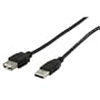 Ironcables - Cable USB 2.0 Alta velocidad tipo A de 20 cm Macho a Hembra