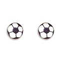 Soccer Ball Stud Post Sterling Silver Earrings
