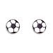Soccer Ball Stud Post Sterling Silver Earrings
