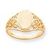 14k Filigree Signet Ring - Size 6