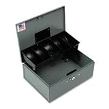 Buddy Products 521-1 Recycled Steel Cantilever Cash Box with Lock, Gray