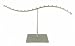 BRACELET DISPLAY / HOLDER - SILVER TONE METAL ~ T - BAR STYLE